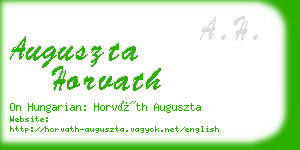 auguszta horvath business card